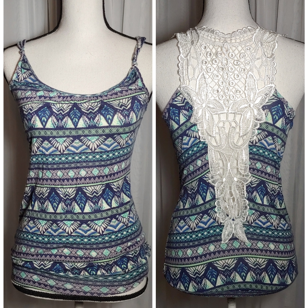 Embroidered Aztec Top